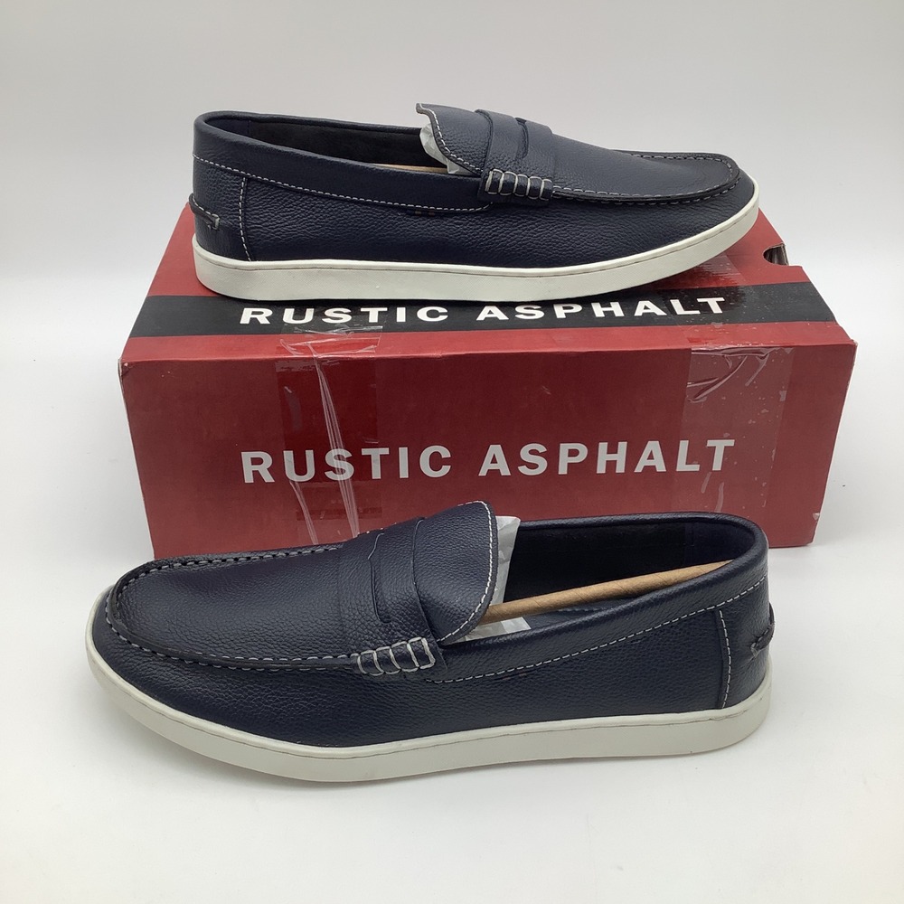 Rustic Asphalt Mens‎ JIBBER ISH Navy Blue Loafer Casual Shoes R92003 Size 44 New